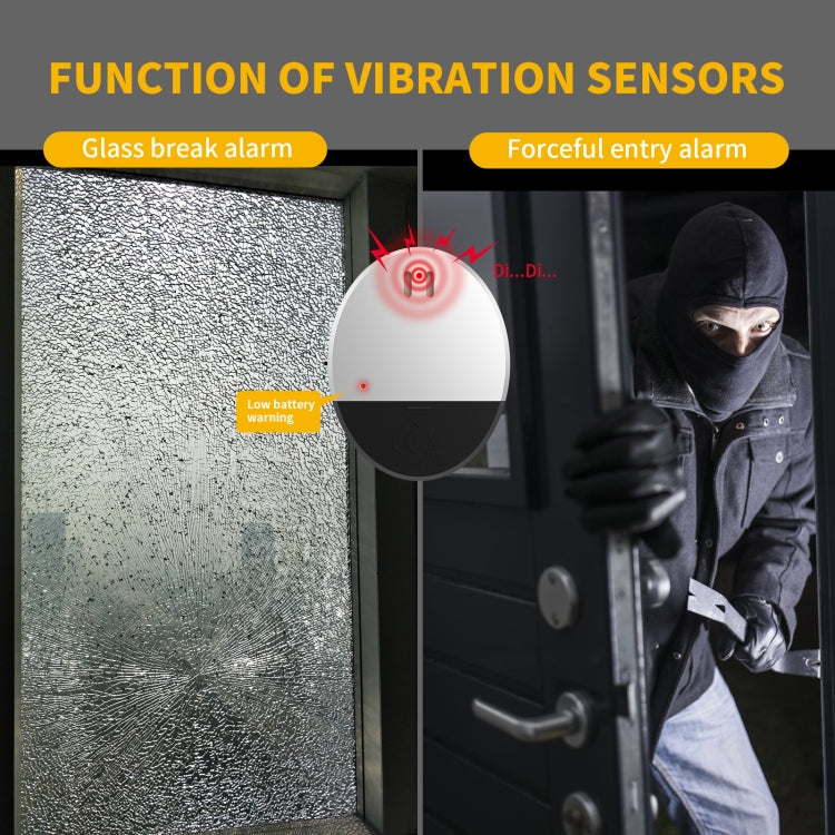 Ultra-slim Round Door / Window Alert Detect Vibration Sensor Alarm for Home Alarms Security Ultra-slim Round Door / Window Alert Detect Vibration Sensor Alarm for Home Alarms Security